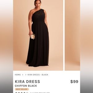 Kira Birdy Grey Black Bridesmaid Dress